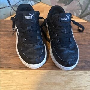 Puma Kids Black and White Sneakers